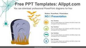 Headstone Ghost PowerPoint Diagram