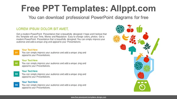 Healthy Food PowerPoint Diagram
