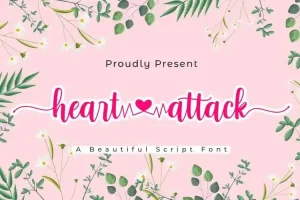 Heart Attack Calligraphy Font