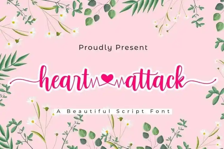 Heart Attack Calligraphy Font