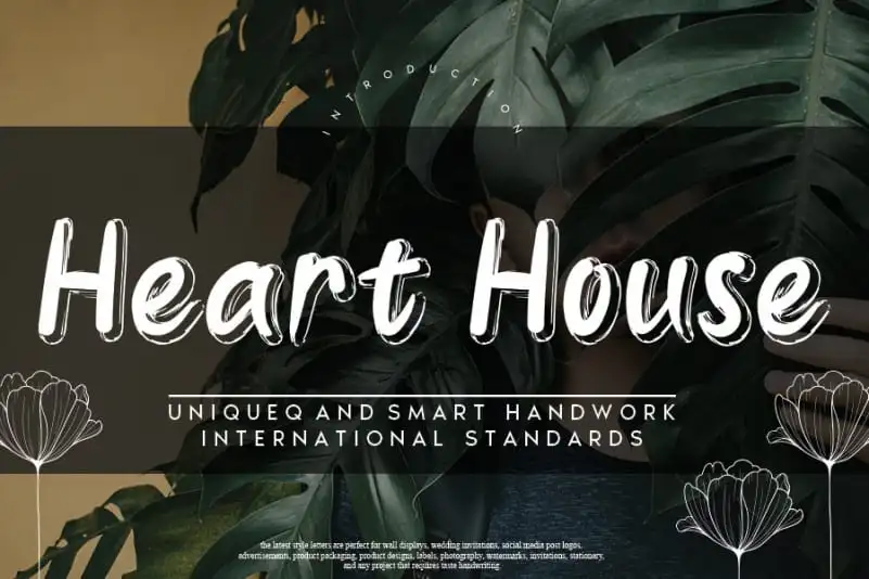 Heart House Display Font