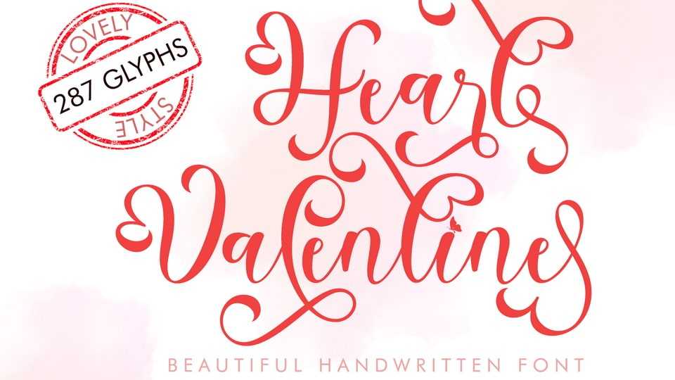 Heart Valentine Font › Fontesk