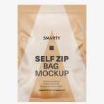 Heat seal bag mockup / kraft paper