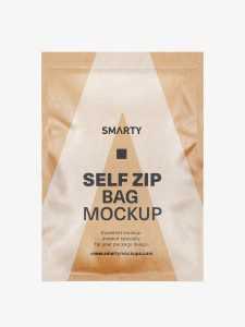 Heat seal bag mockup / kraft paper