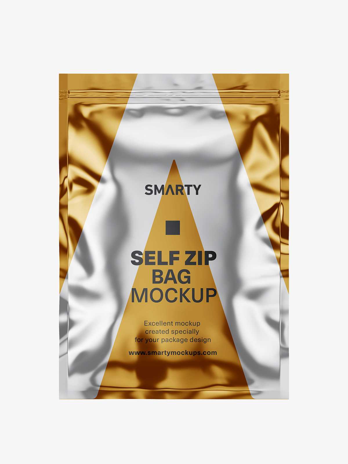 Heat seal bag mockup / metallic