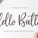 Hello Butter Script Font