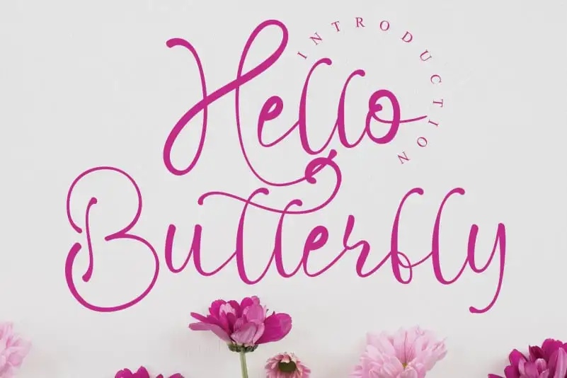 Hello Butterfly Calligraphy Font