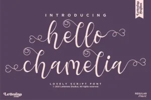 Hello Chamelia Calligraphy Font