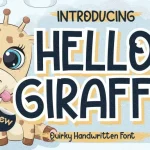 Hello Giraffe Display Font - Fonte Grátis Hello Giraffe Display Font