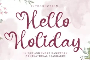 Hello Holiday Calligraphy Font