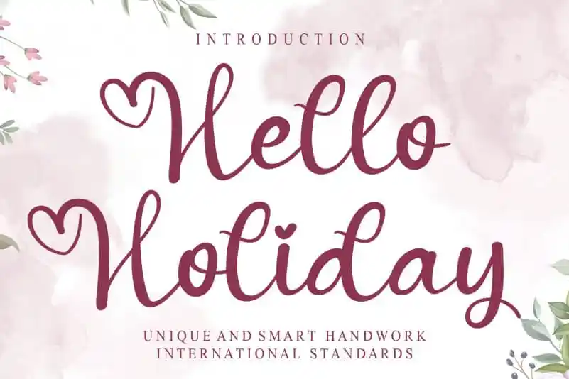 Hello Holiday Calligraphy Font