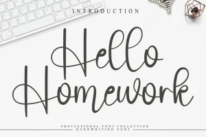 Hello Homework Script Font