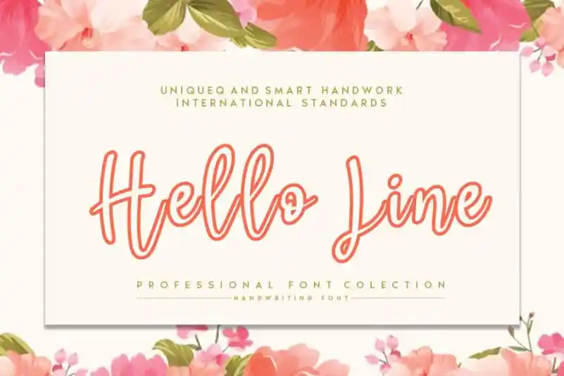 Hello Line Script Font