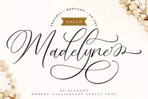 Hello Madelyne Calligraphy Font