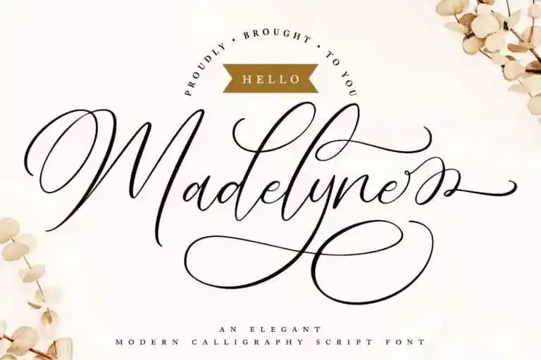 Hello Madelyne Calligraphy Font