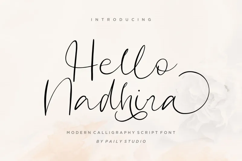 Hello Nadhira Calligraphy Font