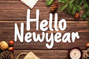 Hello New Year Display Font
