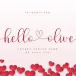 Hello Olive Font - Fonte Grátis Hello Olive Font