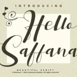 Hello Saffana Calligraphy Font