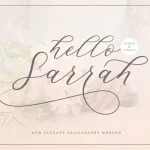 Hello Sarrah Script Font - Fonte Grátis Hello Sarrah Script Font