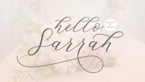 Hello Sarrah Script Font › Fontesk