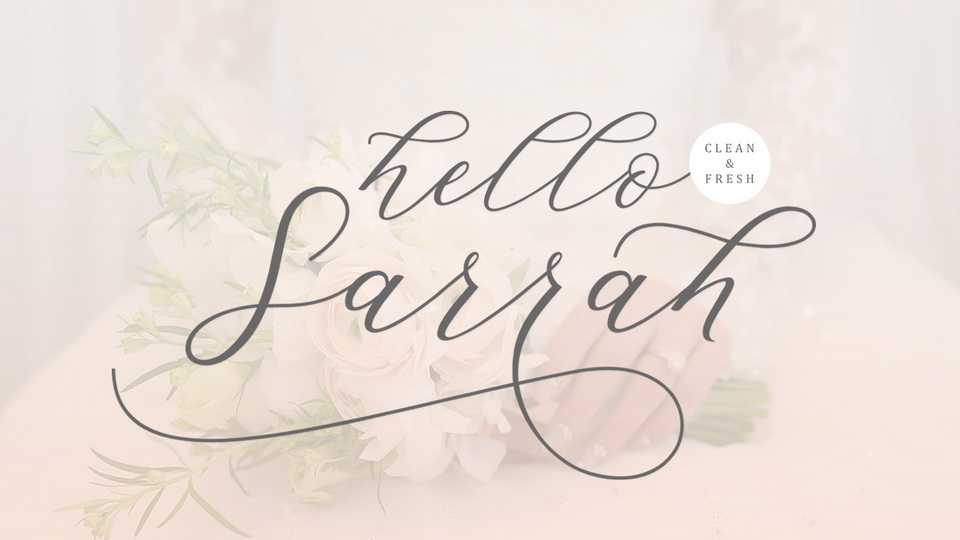 Hello Sarrah Script Font › Fontesk