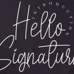 Hello Signature Script Font