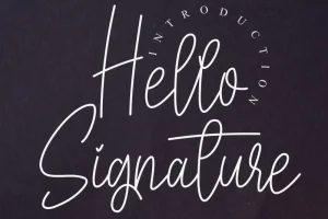 Hello Signature Script Font