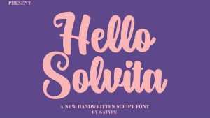 Hello Solvita Font › Fontesk