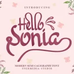 Hello Sonia Script Font - Fonte Grátis Hello Sonia Script Font