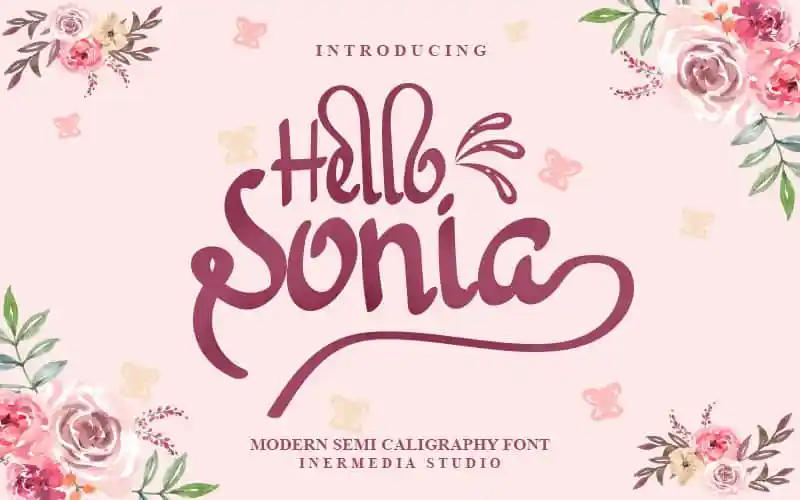 Hello Sonia Script Font