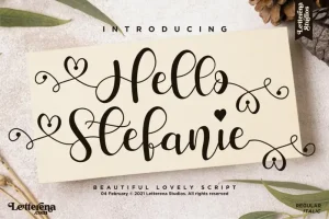 Hello Stefanie Calligraphy Font