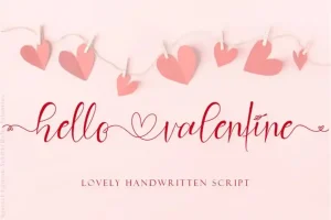 Hello Valentine Calligraphy Font