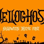 HELLOGHOST - Helloween Theme Font - Fonte Grátis HELLOGHOST - Helloween Theme Font