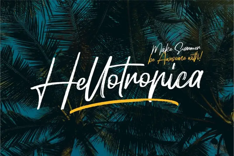 Hellotropica Handbrush Font