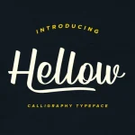 Hellow – Calligraphy Typeface - Fonte Grátis Hellow – Calligraphy Typeface