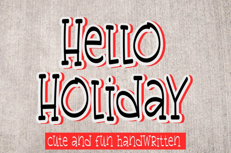 Hellow Holiday Font