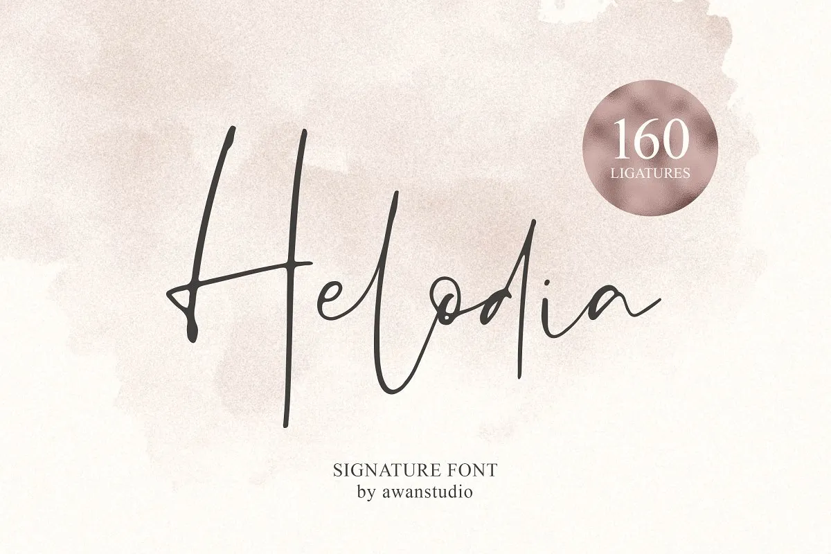 Helodia Signature Font