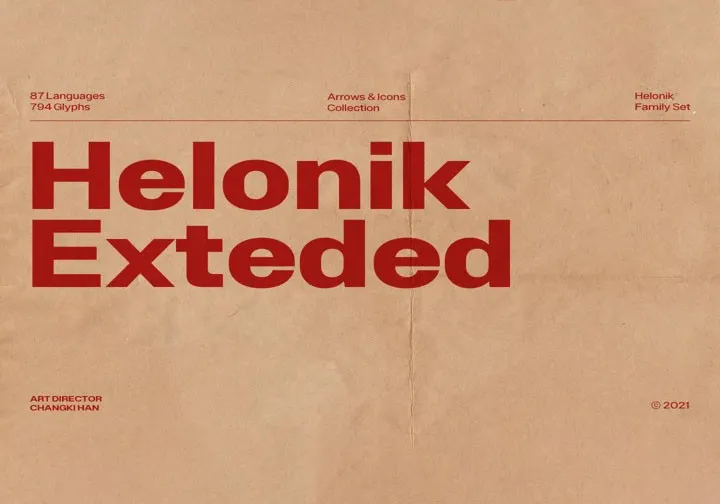 Helonik Extended Font