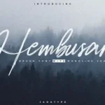 Hembusan Script Font