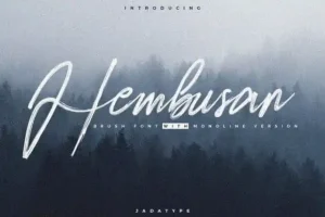 Hembusan Script Font