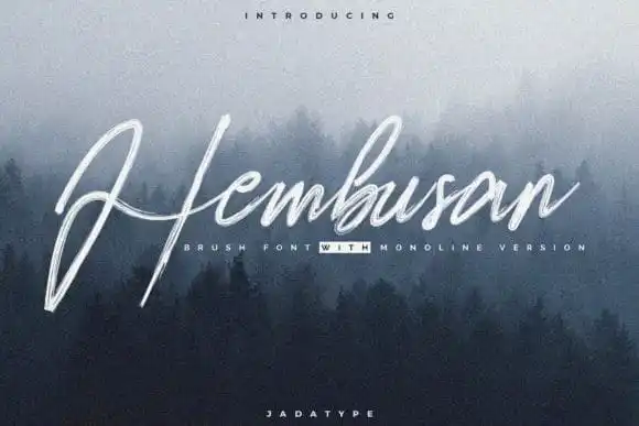 Hembusan Script Font