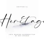 Heritage Script Font - Fonte Grátis Heritage Script Font