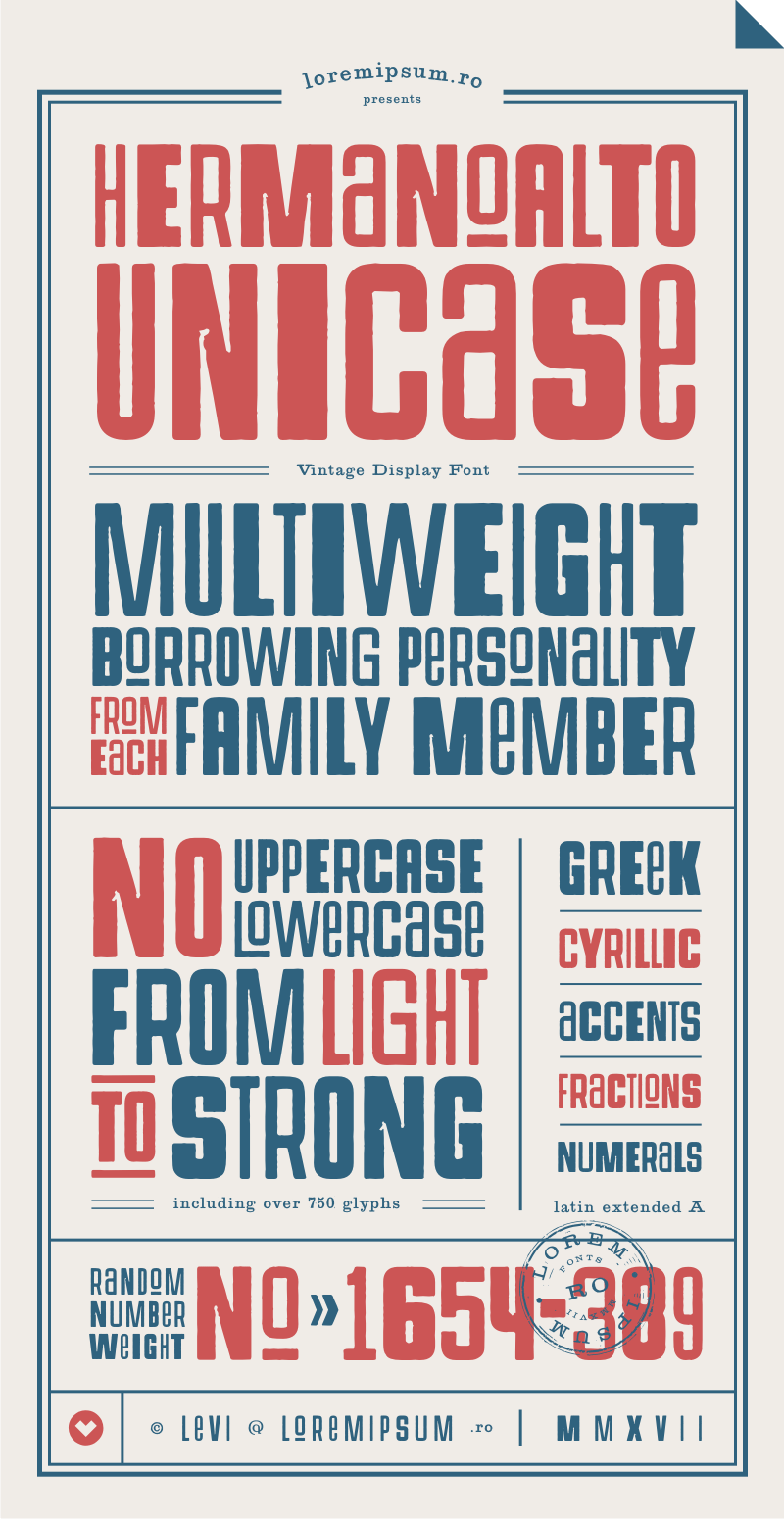 Hermanoalto Unicase Font