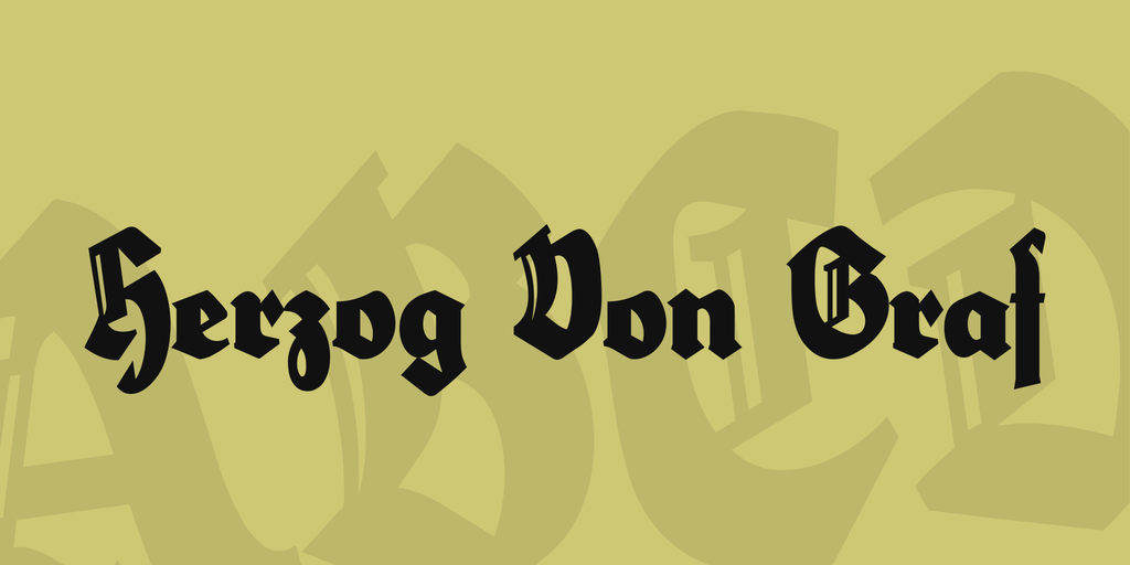 Herzog Von Graf Font Family