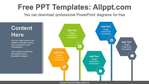 Hexagon Bubble PowerPoint Diagram