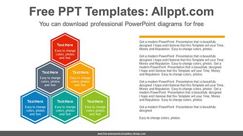 Hexagon Pyramid PowerPoint Diagram