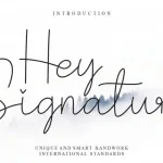 Hey Signature Handwritten Font