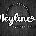 Heyline Bold Script Font