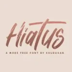 Hiatus Brush Font - Fonte Grátis Hiatus Brush Font